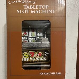 Classic Games Tabletop Slot Machine - Black and Silver